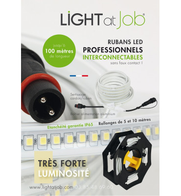 Rallonge ruban lumineux Waldeck LED intégrée blanc neutre IP20