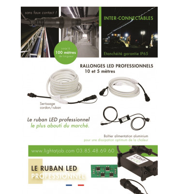 Rallonge pour ruban et alimentation LED